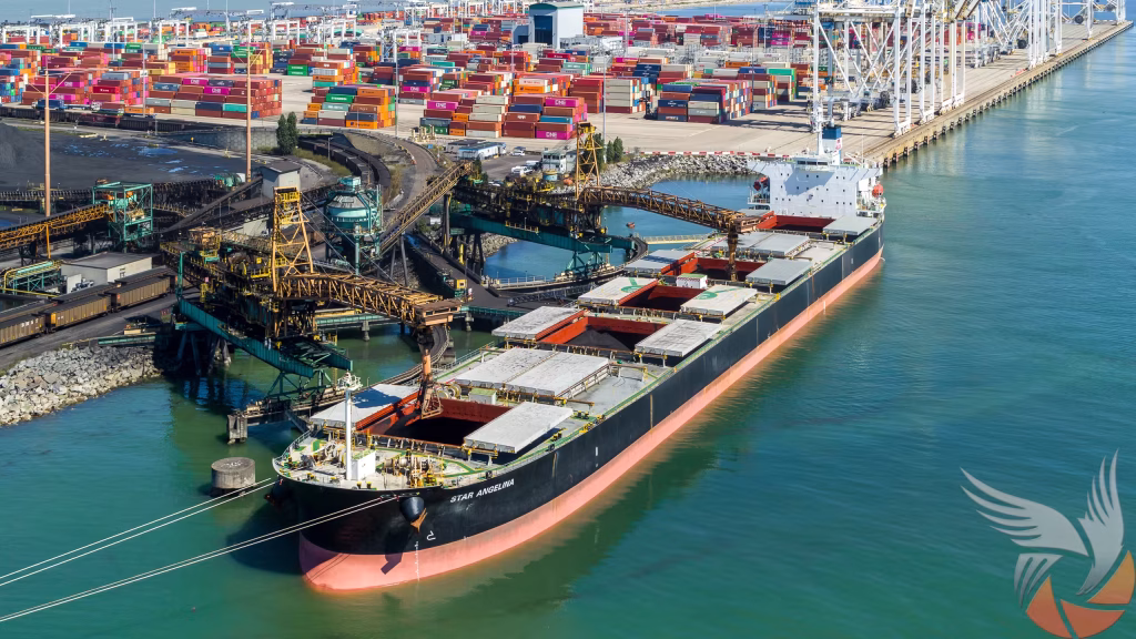 Aerial ship loading
